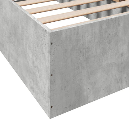 vidaXL Bed Frame without Mattress Concrete Grey 100x200 cm