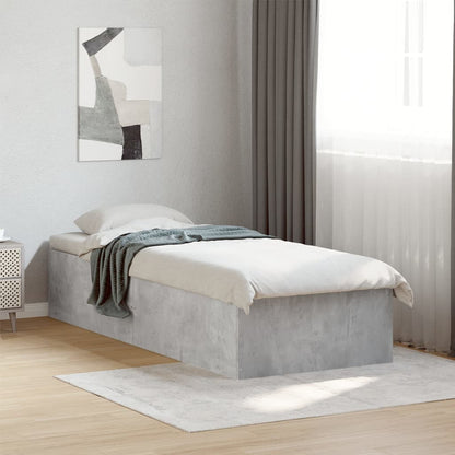 vidaXL Bed Frame without Mattress Concrete Grey 100x200 cm