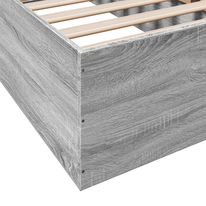 vidaXL Bed Frame without Mattress Grey Sonoma 100x200 cm