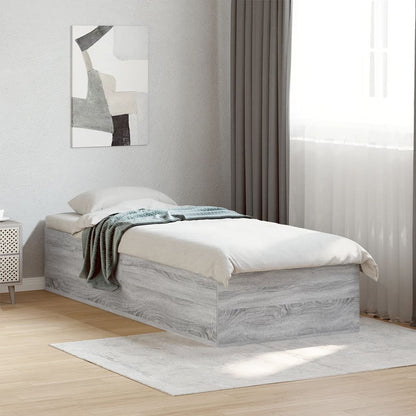 vidaXL Bed Frame without Mattress Grey Sonoma 90x200 cm