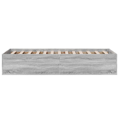 vidaXL Bed Frame without Mattress Grey Sonoma 90x200 cm
