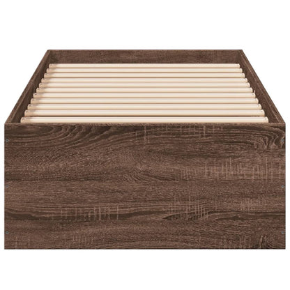 vidaXL Bed Frame without Mattress Brown Oak 90x200 cm