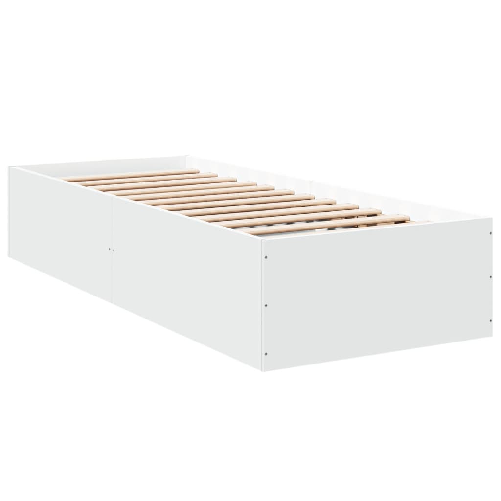 vidaXL Bed Frame without Mattress White 90x190 cm Single
