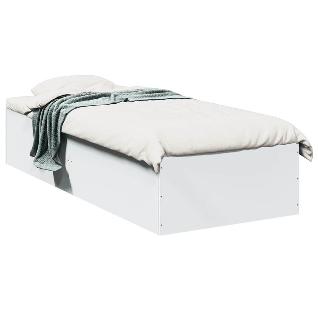 vidaXL Bed Frame without Mattress White 90x190 cm Single