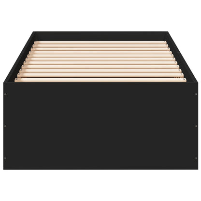 vidaXL Bed Frame without Mattress Black 90x190 cm Single
