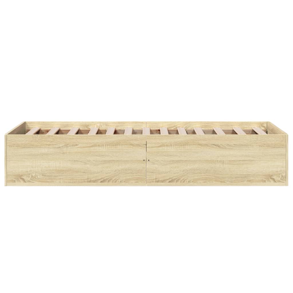 vidaXL Bed Frame without Mattress Sonoma Oak 90x190 cm Single