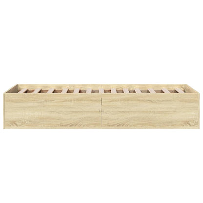 vidaXL Bed Frame without Mattress Sonoma Oak 90x190 cm Single