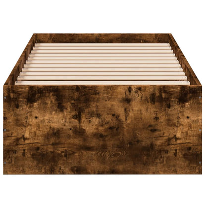 vidaXL Bed Frame without Mattress Smoked Oak 90x190 cm Single