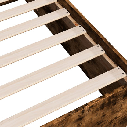 vidaXL Bed Frame without Mattress Smoked Oak 90x190 cm Single