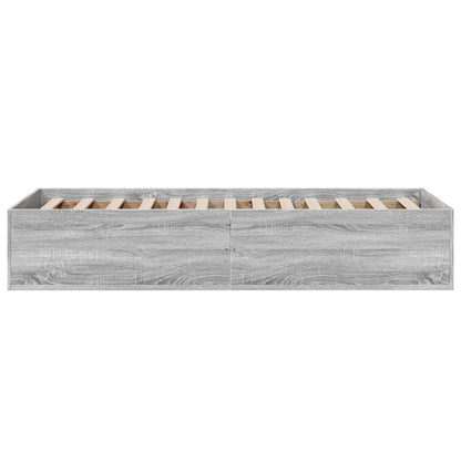 vidaXL Bed Frame without Mattress Grey Sonoma 90x190 cm Single