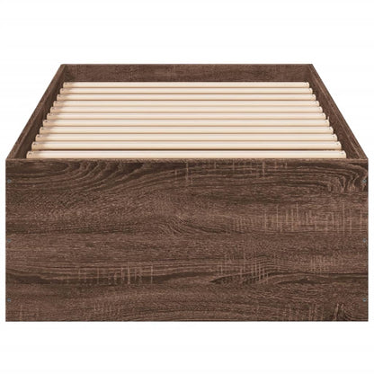 vidaXL Bed Frame without Mattress Brown Oak 90x190 cm Single