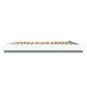 vidaXL Bed Frame with LED Lights White 200x200cm Engineered Wood