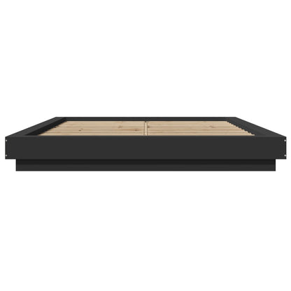 vidaXL Bed Frame with LED Lights without Mattress Black 150x200cm