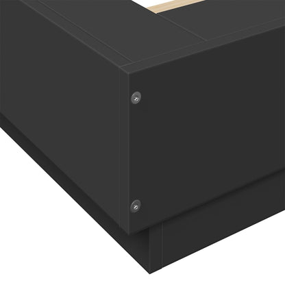 vidaXL Bed Frame with LED Lights without Mattress Black 150x200cm
