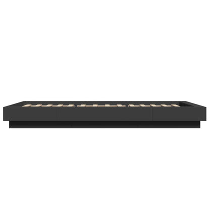 vidaXL Bed Frame with LED Lights without Mattress Black 100x200cm