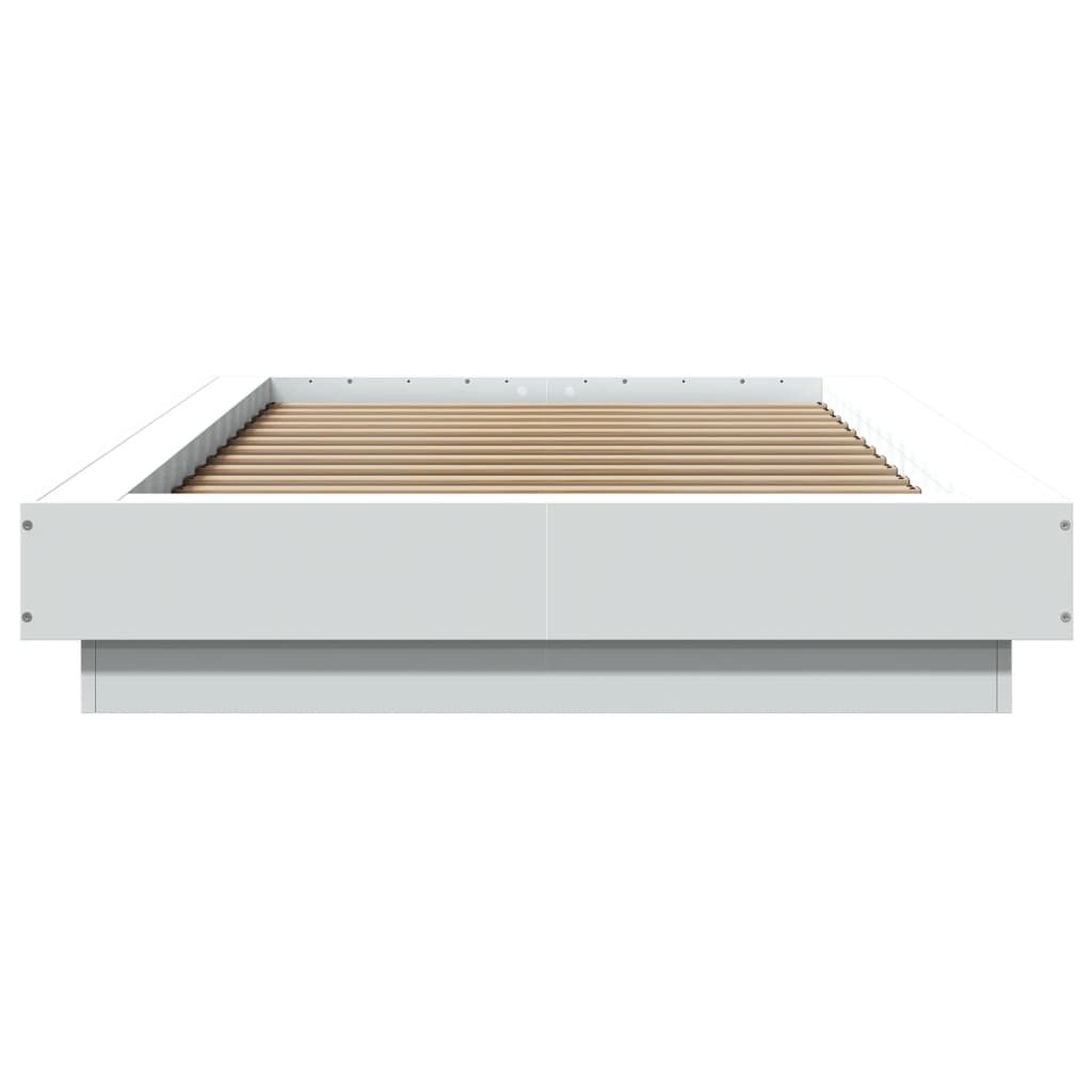 vidaXL Bed Frame with LED Lights without Mattress White 90x200cm