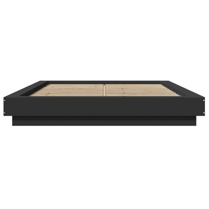 vidaXL Bed Frame with LED Lights without Mattress Black 120x190cm