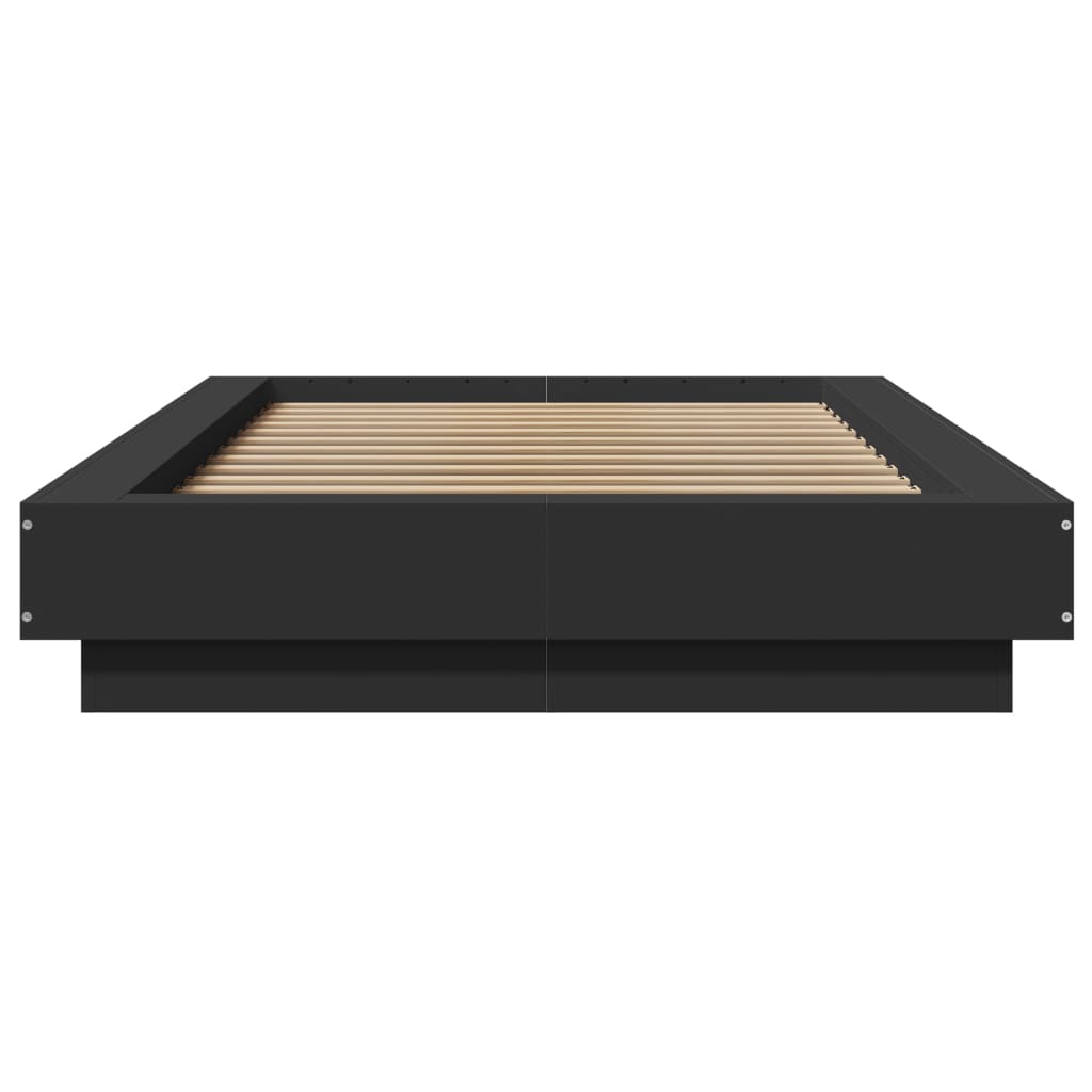 vidaXL Bed Frame with LED Lights without Mattress Black 90x190cm