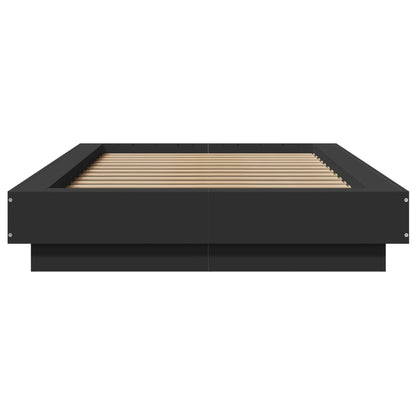 vidaXL Bed Frame with LED Lights without Mattress Black 90x190cm