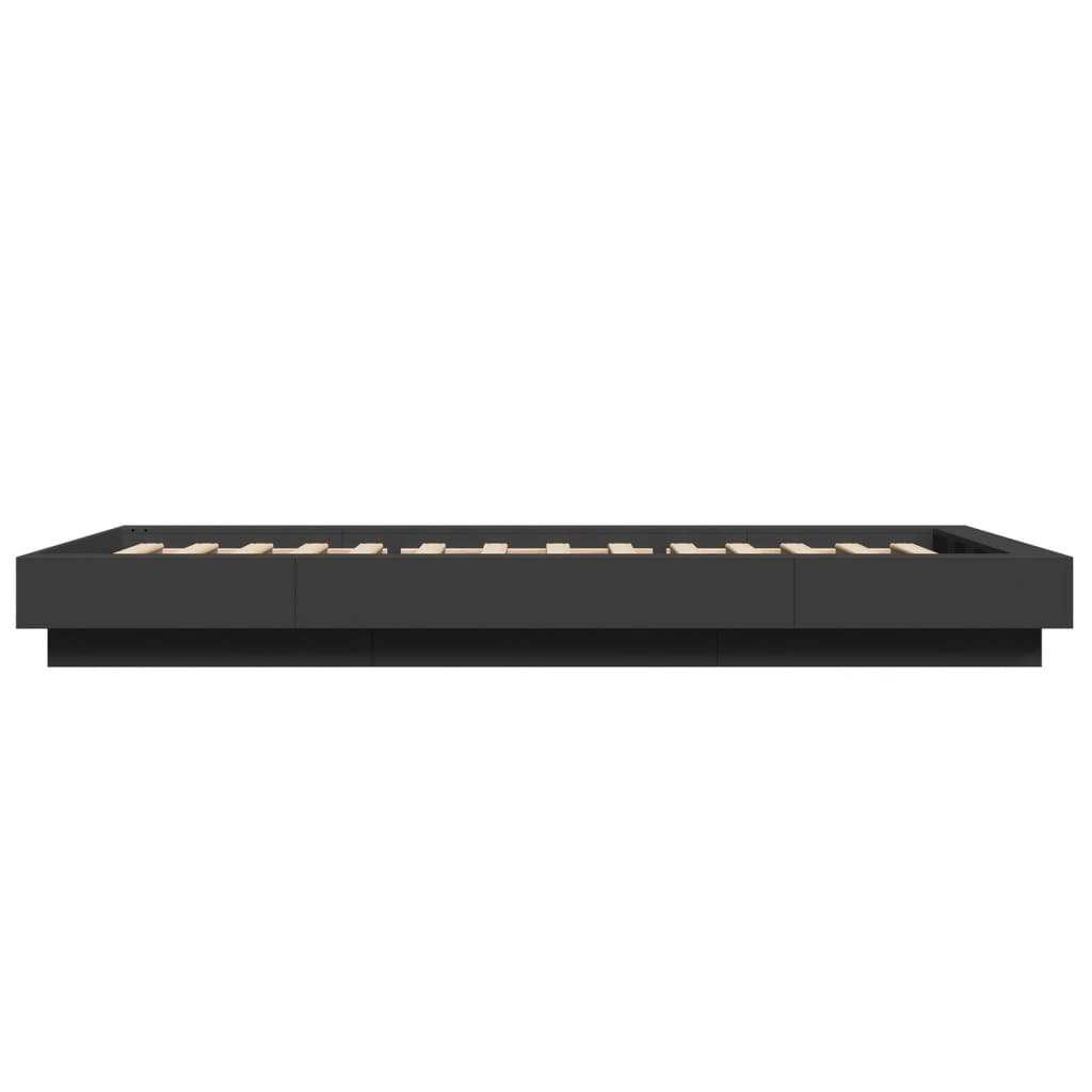 vidaXL Bed Frame with LED Lights without Mattress Black 90x190cm