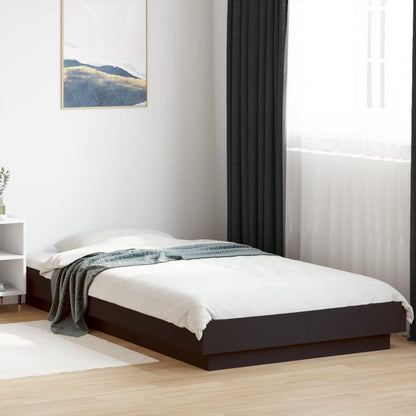 vidaXL Bed Frame with LED Lights without Mattress Black 90x190cm