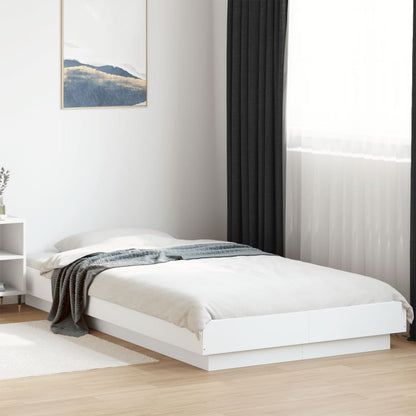 vidaXL Bed Frame with LED Lights without Mattress White 75x190cm