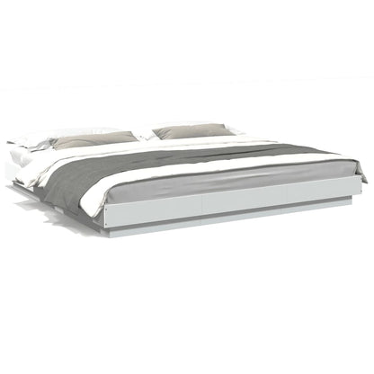 vidaXL Bed Frame without Mattress White 200x200 cm