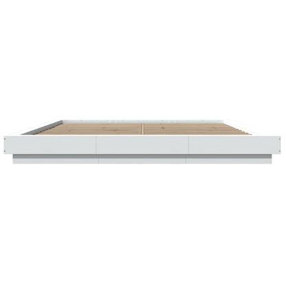 vidaXL Bed Frame without Mattress White 200x200 cm
