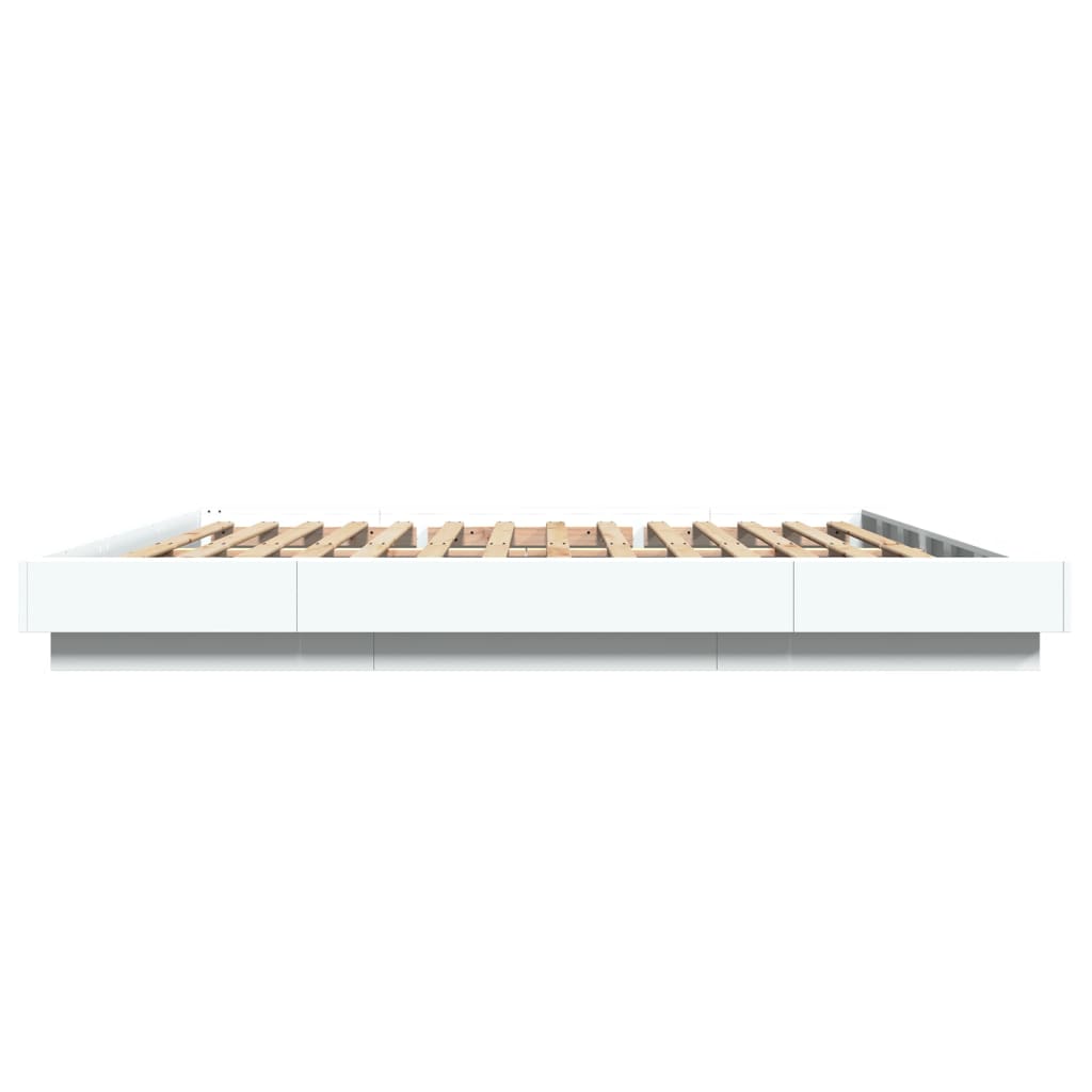 vidaXL Bed Frame without Mattress White 200x200 cm