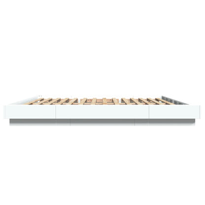 vidaXL Bed Frame without Mattress White 200x200 cm