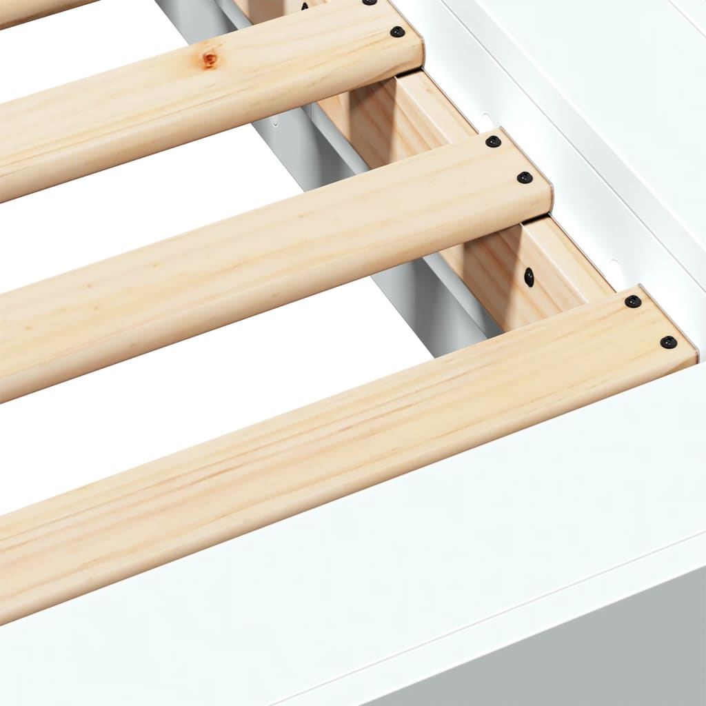 vidaXL Bed Frame without Mattress White 200x200 cm