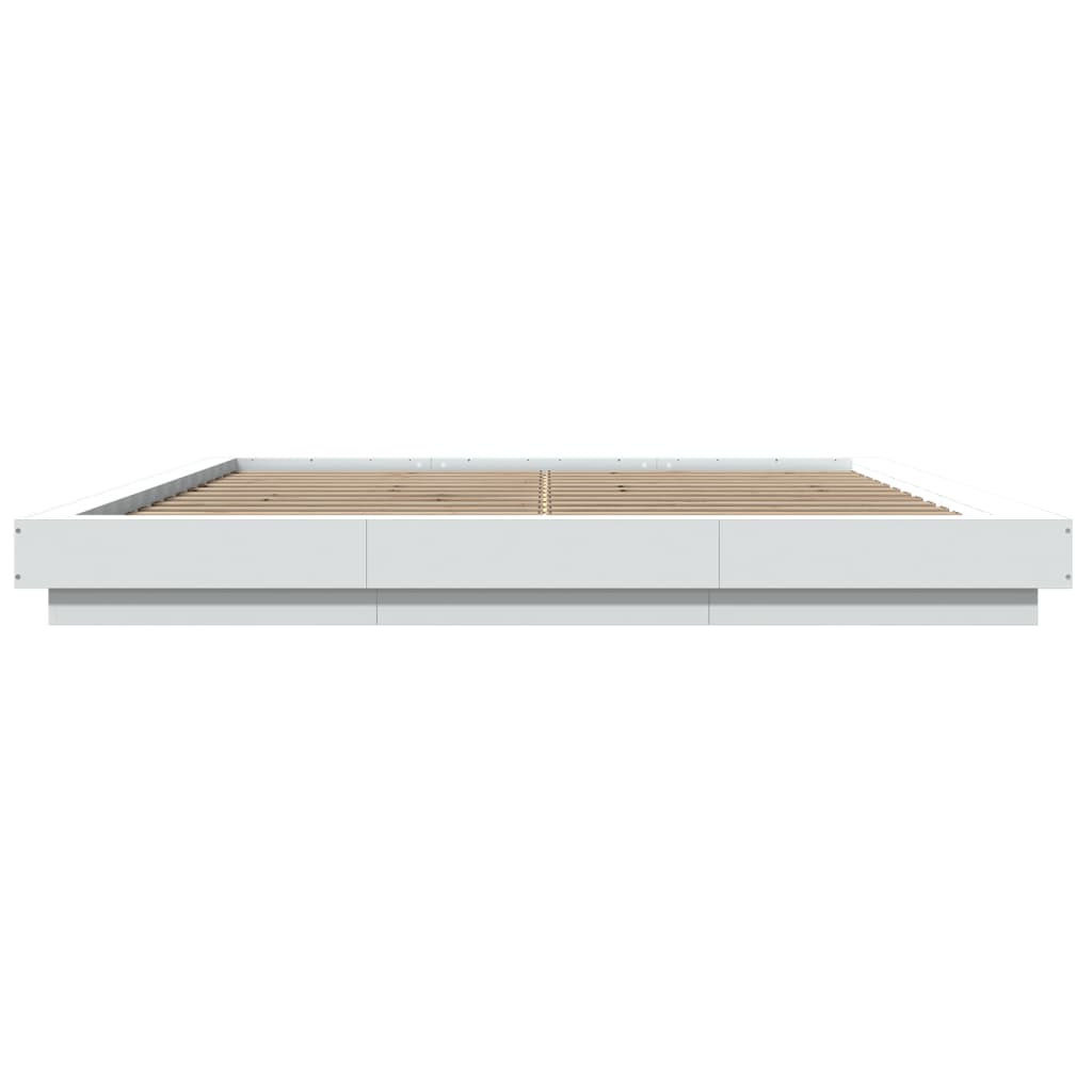 vidaXL Bed Frame without Mattress White 180x200 cm Super King