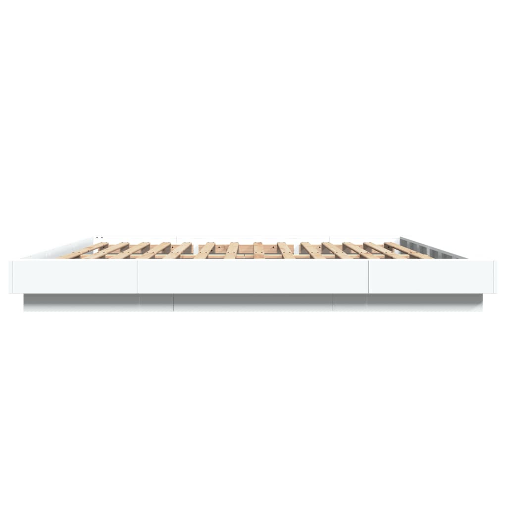 vidaXL Bed Frame without Mattress White 180x200 cm Super King