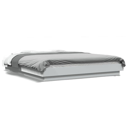 vidaXL Bed Frame without Mattress White 150x200 cm King Size