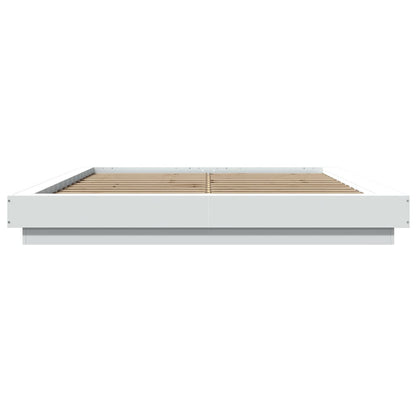 vidaXL Bed Frame without Mattress White 150x200 cm King Size