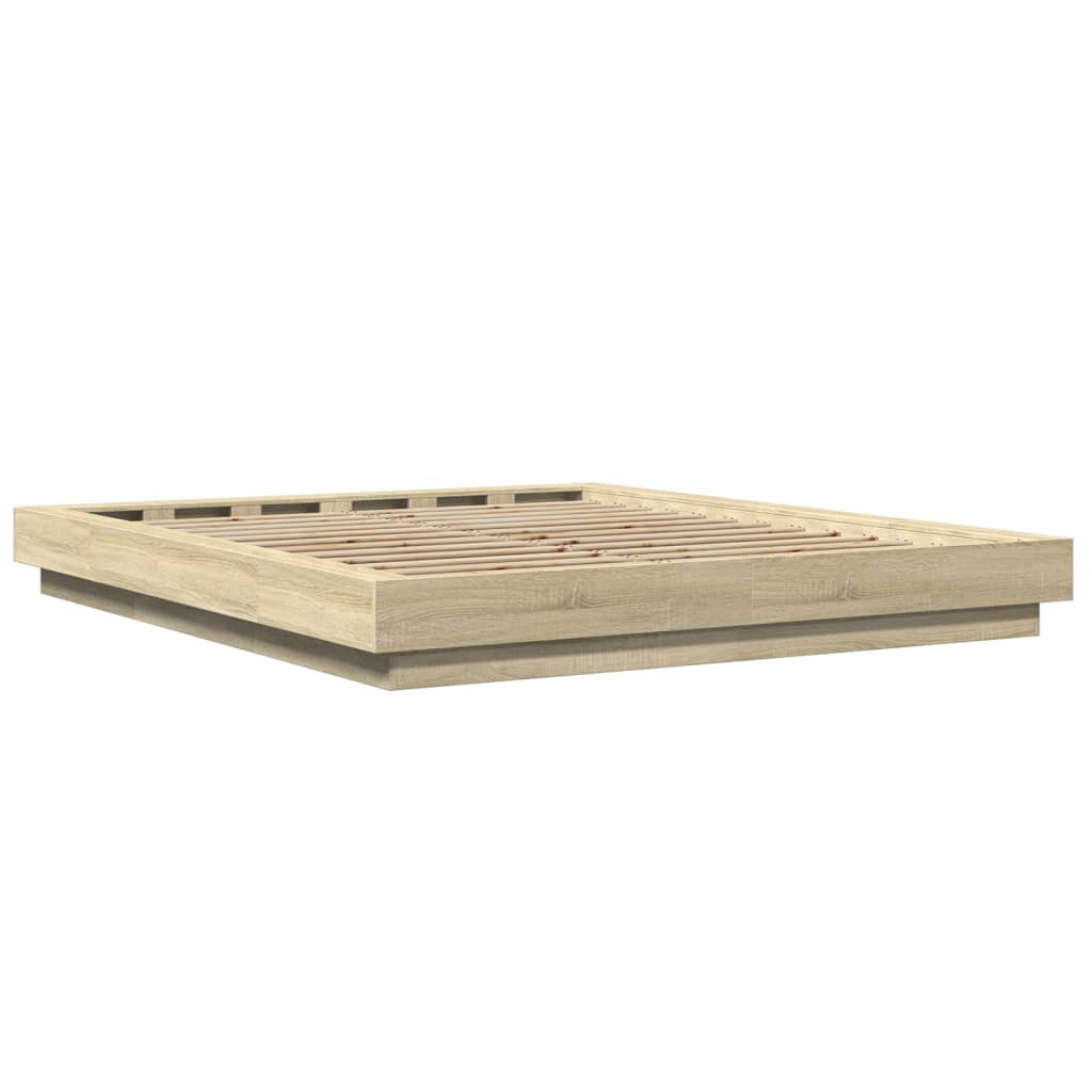 vidaXL Bed Frame without Mattress Sonoma Oak 150x200 cm King Size