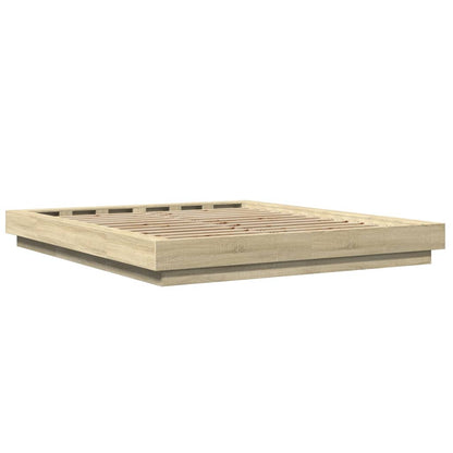 vidaXL Bed Frame without Mattress Sonoma Oak 150x200 cm King Size