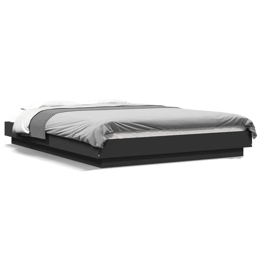 vidaXL Bed Frame without Mattress Black 120x200 cm