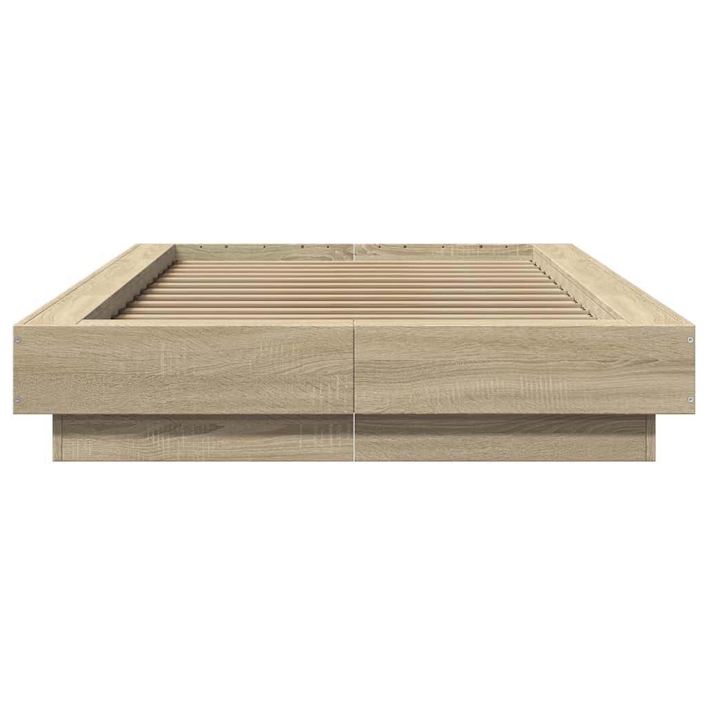 vidaXL Bed Frame without Mattress Sonoma Oak 100x200 cm