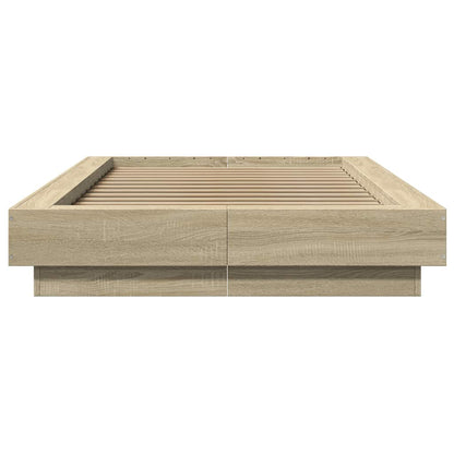 vidaXL Bed Frame without Mattress Sonoma Oak 100x200 cm