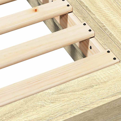 vidaXL Bed Frame without Mattress Sonoma Oak 100x200 cm