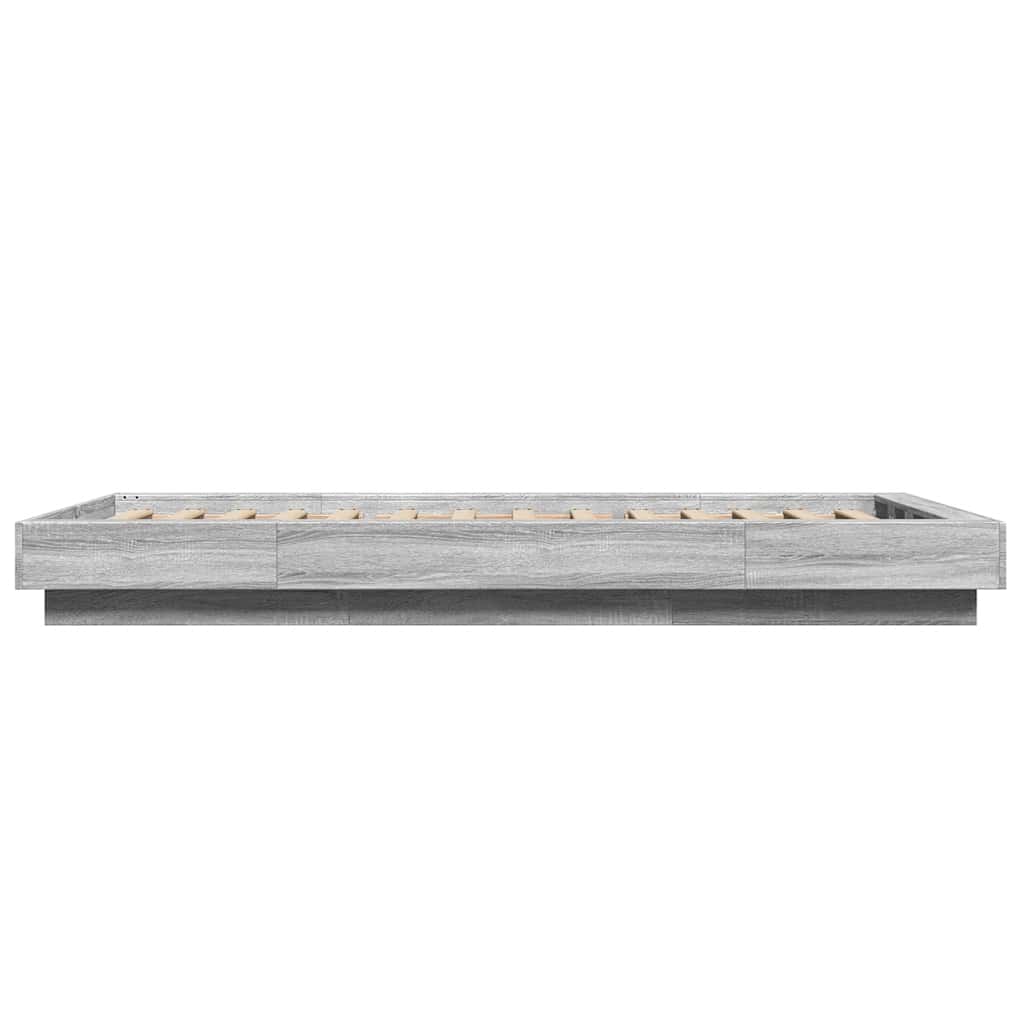 vidaXL Bed Frame without Mattress Grey Sonoma 100x200 cm