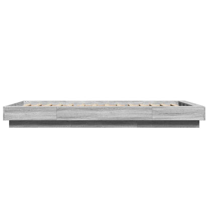 vidaXL Bed Frame without Mattress Grey Sonoma 100x200 cm