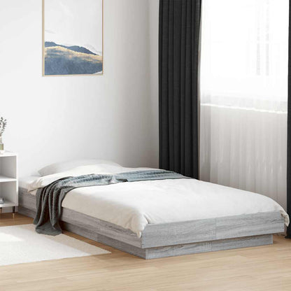 vidaXL Bed Frame without Mattress Grey Sonoma 100x200 cm