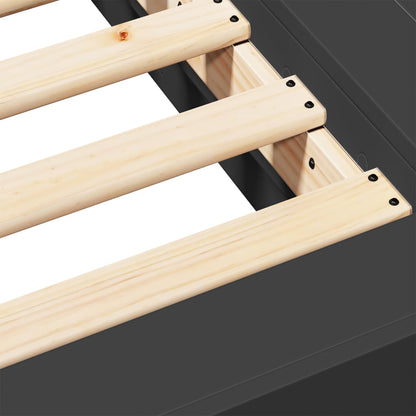 vidaXL Bed Frame without Mattress Black 90x200 cm