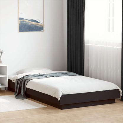 vidaXL Bed Frame without Mattress Black 90x200 cm
