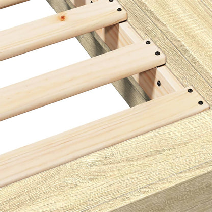 vidaXL Bed Frame without Mattress Sonoma Oak 90x200 cm