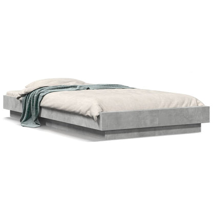 vidaXL Bed Frame without Mattress Concrete Grey 90x200 cm