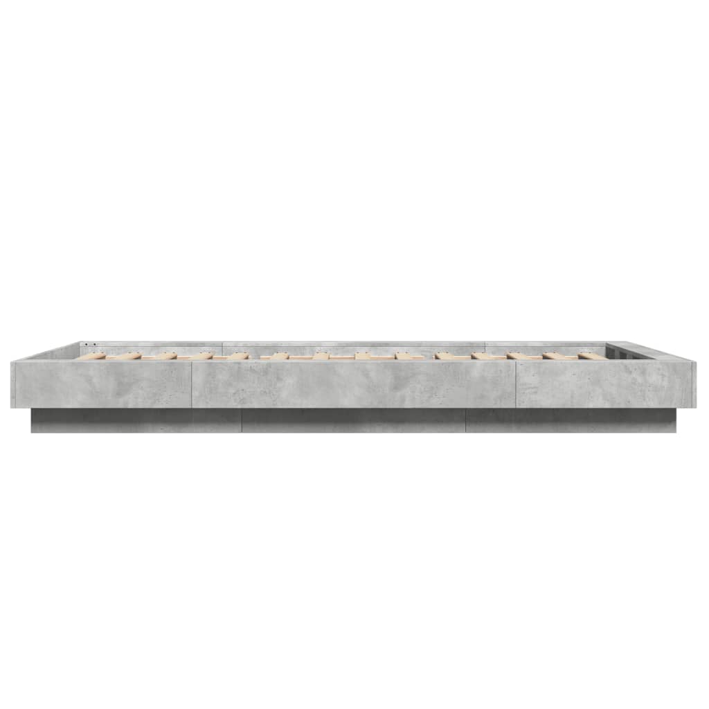 vidaXL Bed Frame without Mattress Concrete Grey 90x200 cm