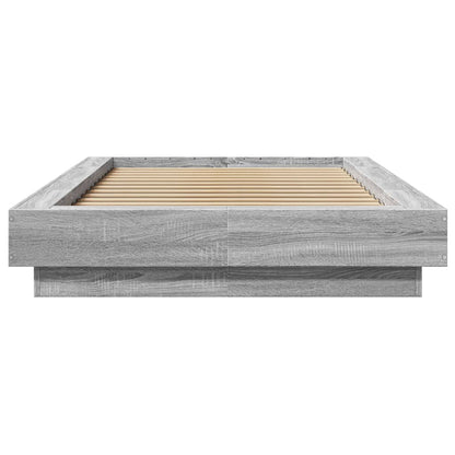 vidaXL Bed Frame without Mattress Grey Sonoma 90x200 cm